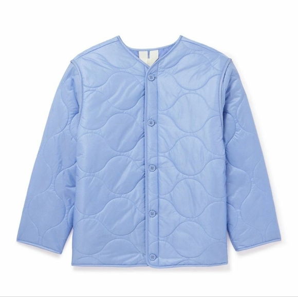 ARKET Kids Ken Quilted Padded Ripstop Jacket In Periwinkle Blue - Picture 1 of 8